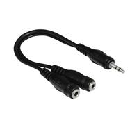 Hama Adaptador De Enchufe Y Divisor PC 1x 3,5mm Enchufe A 2x Toma De Enchufe