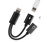 Adaptador Jack Doble Lightning Auriculares para Apple iPad Accesorios Aux Cargador Cable Adaptador Audio Auriculares Cable Headphone Divisor para iPhone 14 13 Carga Autoradio Auriculares Dongle
