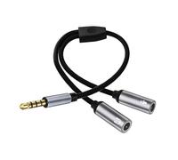 Adaptador Jack Micro y Auriculares, Splitter Jack 3.5mm, Cable Splitter Divisor Audio y Micrófono Conector Jack 3.5mm, Adaptador USB C Doble 2 en 1 Macho a 2 Hembra para PS4, Xbox One Laptop Teléfonos