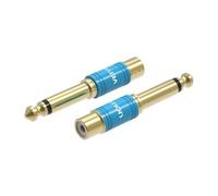 Adaptador jack vention vdd-c03/ rca hembra - jack 6.5 macho/ azul