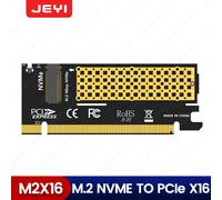 Adaptador JEYI M.2 NVME a PCIe 4.0 X16, Tarjeta de Expansión M.2 NVMe SSD a PCI-e 4.0, Compatible con Unidades de Estado Sólido 2280/60/42/30 MX16RD