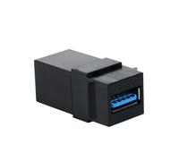 Adaptador Keystone Jack USB 3.0 hembra a hembra con ángulo trasero, compatible con placa de pared para instalación a presión y transferencia de