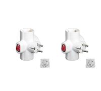 Adaptador/Ladron Triple Schuko 16 A 250v con Interruptor (Paquete de 2)