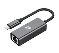 Adaptador LAN de USB-C a Ethernet de XtremeMac, 10/100/1000 Mbps, RJ45, Plug & Play, rápido y Estable, Carcasa de Aluminio para MacBook, iPad, Samsung y Otros Dispositivos USB-C - Gris Espacial.