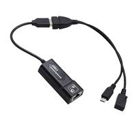 Adaptador LAN Ethernet de alta velocidad para Fire TV Stick Lite/4K/4K Max con adaptador de cable USB OTG para conexión estable a Internet con cable, adaptador de red USB Ethernet de hasta 100 Mbps