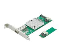 Adaptador LAN Ethernet M.2 M-Key Single SFP+ 10G con cable de 50 cm, con controlador Intel 82599EN