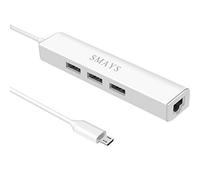 Adaptador LAN micro USB con RJ45 3 USB Hub para dispositivo de transmisión de TV Stick