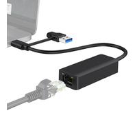 Adaptador LAN USB - Tarjeta de red Gigabit con cable, puerto de datos portátil | No requiere configuración de software, señal de vídeo Ethernet Bridge para teléfono, ordenador portátil, ordenador de