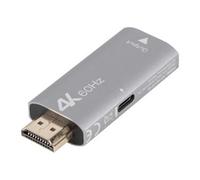 Lanberg Adaptador HDMI a DisplayPort AD-HD-DP-01 4K HDMI macho / DisplayPort hembra Plata