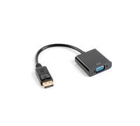 Lanberg Adaptador DISPLAYPORT A VGA 1080P 60HZ 0.20M Negro AD-0002-BK