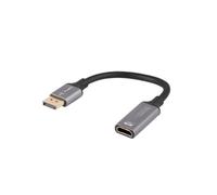 ADAPTADOR LANBERG 8K DISPLAYPORT MACHO/HDMI HEMBRA 20CM