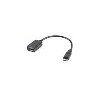 ADAPTADOR LANBERG OTG USB MICRO(M) 2.0 A USB-A(H) 15 CM NEGRO