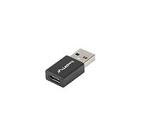 Lanberg Adaptador USB AD-UC-UA-01 USB 3.0 Tipo-C a Tipo-A Negro
