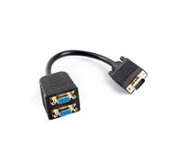 Lanberg ad-0020-bk cable vga 0,2 m vga (d-sub) 2 x vga (d-sub) negro