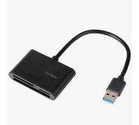 Adaptador lector de tarjetas de memoria multiformato para tarjetas CF, SD, Micro SD y TF. Acceso USB compacto de alta velocidad.
