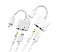 Adaptador Lightning a 3,5 mm para auriculares Apple MFI Certified 2 en 1 Cable de carga Jack Splitter Auto AUX Audio Cable Jack Jack Convertidor para iPad iPhone Headphone Cargador 3.5