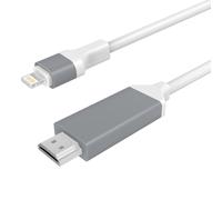 Adaptador Lightning a HDMI, adaptador Lightning a HDMI con certificación Apple MFi, adaptador de iPhone a HDMI, convertidor de conector de TV HD 2K