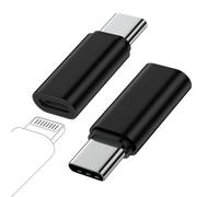 Adaptador Lightning a USB C (2 unidades), adaptador Lightning a USB C para iPhone 17/17 Pro Max/16/16 Pro/15, Samsung Galaxy S25/S24,10 W, carga rápida y transferencia de datos, no para audio/OTG