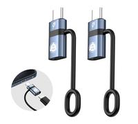 Adaptador Lightning a USB C, PD60W carga rápida y datos USB C a iOS adaptador hembra compatible con Phone 15/15 Plus/15 Pro Max, no admite funciones de auriculares y OTG, gris