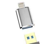 Adaptador Lightning a USB Cable OTG para Apple iPhone 14 13 12 Pro iPad Mouse Memoria Fotográfica Lector Tarjetas Jack Teclado Adapter Cámara Externa Reader Card Cámara Memoria Transferir IP