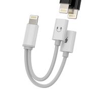 Adaptador Lightning doble para iPhone Jack auriculares Cargador accesorios para Apple Cable Aux audio auriculares Adaptador para iPad para iPhone 14 13 Pro Max Carga headphone radio Conector ip-BFX