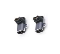 Adaptador Lightning Hembra a Garmin Reloj Vertical Curvo - Paquete de 2, Aluminio Gris Oscuro
