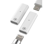 Adaptador Lightning hembra a Lightning hembra para iPhone Pencil de 1ª generación (lote de 2) para iPad Stylus cargador de repuesto accesorio certificado para Apple MFI Pen Generation