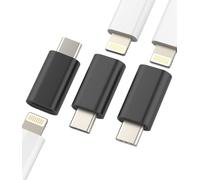 Adaptador Lightning hembra a USB C macho, paquete de 3 conectores convertidores de carga Thunderbolt 4 para Apple para iPhone, cable de enchufe USB C, sincronización de carga rápida, mini convertidor