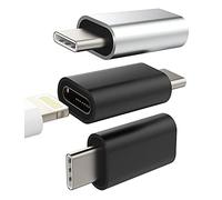 Adaptador Lightning hembra a USB C macho (paquete de 3) para LG Google Pixel 5XL Ultra Z Flip Plus compatible con Samsung Galaxy iPad Air4 tipo cable de carga conector para iPhone 12 13 Pro Max cable