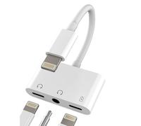 Adaptador Lightning Jack Auriculares Aux Cable 3.5 mm Audio Carga Accesorios para Apple iPhone 14 iPad Cargador a Auriculares de Cable y Adaptador Doble Headphone Divisor Coche Dongle