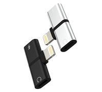 Adaptador Lightning Jack Auriculares para Apple(2Pack)Cable Aux Auriculares Cargador Accesorios para iPhone 14 13 12 11 Pro Max 7 8Plus X SE XS XR para iPad Air Headphone Auriculares Cargador Divisor