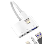 Adaptador Lightning Jack Auriculares USB Carga para Apple iPhone 14 13 12 11 Pro Cable OTG de Teclado Memoria de 3,5 mm Audio Teléfono Cámara Lector Tarjetas Ratón A Adapter IP