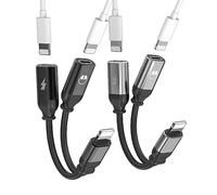 Adaptador Lightning Jack Cargador 2 en 1 (2 unidades) Certificado Apple MFI iPhone Auriculares Cable Accesorios Cable para 14 13 12 11 Pro Max 7 8 Plus X iPad 2 Air Auto Audio Auriculares Aux Cable