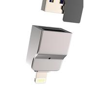 Adaptador Lightning OTG 2 en 1 lector de tarjetas micro SD y puerto USB para Apple para iPhone 14 13 12 11 pro para iPad Air USB cámara transferencia de archivos teclado ratón Accesorios TF 3