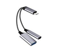 Adaptador Lightning USB 3.0 Cable OTG para Apple iPhone iPad (2 en 1) de cámara, lector de tarjetas, ratón, teclado, teléfono, lector de tarjetas, jack móvil, memorias de cámara, puerto de