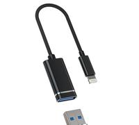 Adaptador Lightning USB para Apple iPhone 14 iPad Air Pro Cable OTG Transferencia de Datos Memoria Cámara Lector Tarjetas Cámara Exterior Llave Teclado Ratón Accesorios L-HJBW