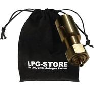 Adaptador LPG-Store LPG GPL para gas de coche, adaptador para depósito, bombona de propano, largo con bolsa de tela