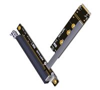 Adaptador M.2 a PCIe, adaptador de columna ascendente PCI con cable de extensión, refrigeración y gritos versátil Tarjeta de columna Adaptador PCI--Express Riser adaptador con extensión de refr