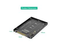 Adaptador M.2 NVMe M-Key A U.2 SFF-8639 con Carcasa, Tarjeta Convertidora de SSD M.2 NVMe PCIe 4.0/3.0 A Bahía de Unidad U.2 de 2,5"