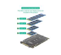 Adaptador M.2 NVMe M-Key A U.2 SFF-8639, Tarjeta Convertidora de SSD M.2 NVMe PCIe 4.0/3.0 A Bahía de Unidad U.2 de 2,5"