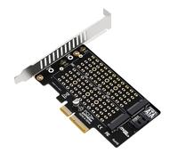 Adaptador M-key M.2NVME SSD a PCI-EX4 compatible con adaptador B/M-key M.2ngff-SSD a tarjeta de expansión de doble bahía PCIE