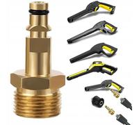 Adaptador M22 14 mm - Quick Connect - Conector rápido pulverizador | M22 x 1,5 rosca interior, conexión clic, junta, resistente, repuesto para limpiadores de alta presión Karcher K2 K5 K7