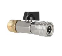 Adaptador M22 de 14 mm con válvulas de bola de acoplamiento rápido para interruptores de manguera de lavado de alta presión, conector de flujo de agua, adaptador duradero con válvulas de bola de