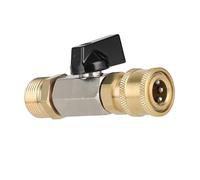 Adaptador M22 de 14 mm con válvulas de bola de acoplamiento rápido para interruptores de manguera de lavado de alta presión, conector de flujo de agua, adaptador duradero con válvulas de bola de