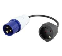 Adaptador Macho a Hembra, conexión Schuko, prolongación Industrial, Uso en instalaciones eléctricas y Gadgets de hogar.