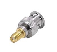 Adaptador macho a hembra RF coaxial chapado en oro, convertidor a conector de antena recto(100PCS)