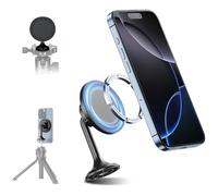 Adaptador magnético para trípode para teléfono con diseño de liberación rápida Arca Swiss, adaptador de montaje de trípode con agujeros de 1/4 a 20 para iPhone 17, 16, 15, 14, 13, 12 Pro Max y funda