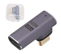 Adaptador Magnético USB C, Adaptador USB C de 90 Grados Conector Tipo Tipo 140W PD Carga RÁPIDA 8K Casting Video Transmisión de Video 90 Grados Magnético Captón