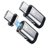 Adaptador magnético USB C, Paquete de 24 Pines, Adaptador magnético USB C Recto con Carga PD 100 W, USB3.1,10 Gbps, Video 4K 60 Hz para Thunderbolt 3, MacBook Pro/Air y más Dispositivos Tipo C