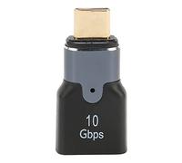 Adaptador Magnético USB Hembra a Tipo C, Convertidor de Alimentación de Cable de Cargador Tipo C de 10 Gbps con Efecto de Iluminación, Adaptador Pequeño Compacto 3A Tipo C